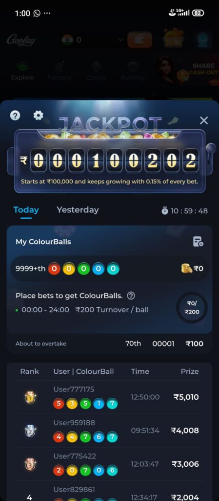 GoPlay gaming app interface with exciting online games and rewards 📸 Caption